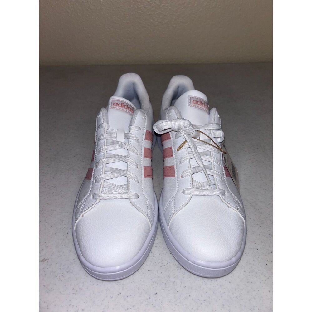 Adidas Grand Court Women’s Sneaker White Wonder Mauve Pink Size 10 – New w/ Tags - Picture 4 of 6